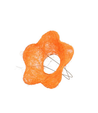 4A Boekethouder Sisal “Bloem” | Kleur: Oranje | Diameter 15 centimeter | Per 10 boekethouders