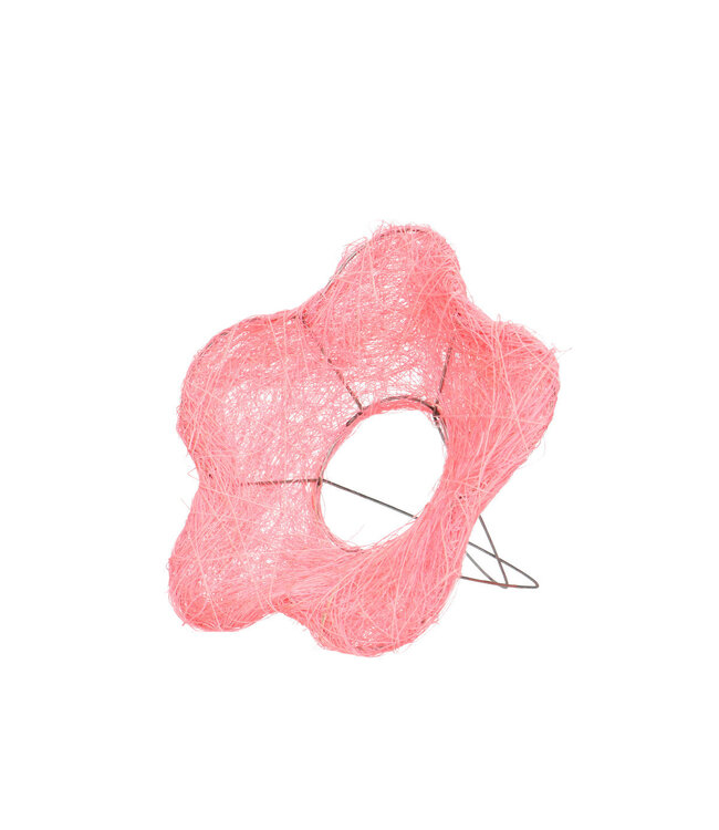 Porte-bouquet Sisal "Fleur" | Couleur : Rose | Diamètre 15 centimètres | Par 10 porte-bouquets