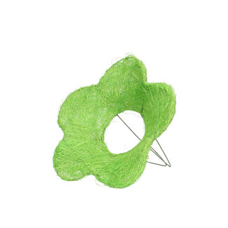 4A Bouquet Holder Sisal “Flower” | Colour: Light Green | Diameter 15 centimetres | Per 10 bouquet holders