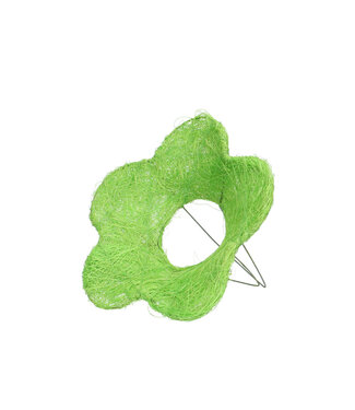 4A Porte-bouquet Sisal “Fleur” | Couleur : Vert clair | Diamètre 15 centimètres | Par 10 porte-bouquets
