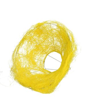 4A Boekethouder Sisal | Kleur: Geel | Diameter 30 centimeter | Per 10 boekethouders