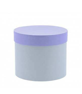 4A Support de bouquet en carton "Boîte à chapeaux" | Couleur : Lilas | Diamètre 15 centimètres | Hauteur 13 centimètres | Par 6 supports de bouquet