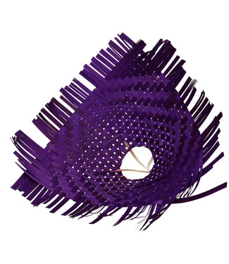 4A Bamboo Weave Bouquet Holder | Colour: Purple | Diameter 34 centimetres | Per 6 bouquet holders