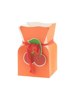 4A Bouquet Holder Vase "Fruity" | Colour: Red | Diameter 13 centimetres | Height 20 centimetres | Per 10 bouquet holders