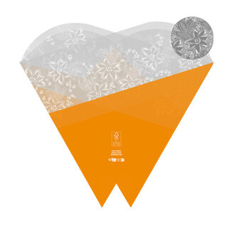 4A Voorgevouwen Hoezen Alba | Kleur: Oranje | Lengte 44 centimeter | Per 50 hoezen