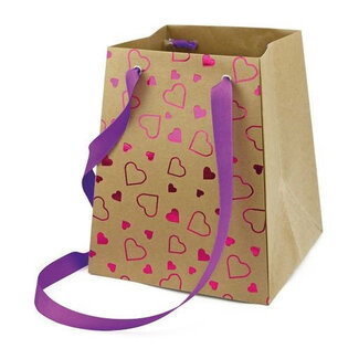 4A Tasche "Hearts" | Farbe: Rosa | Länge 18 Zentimeter | Breite 15 Zentimeter | Höhe 12 Zentimeter | Pro 10 Taschen