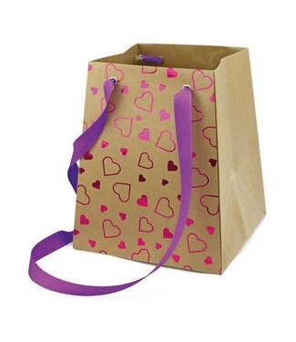 4A Tasche "Hearts" | Farbe: Rosa | Länge 18 Zentimeter | Breite 15 Zentimeter | Höhe 12 Zentimeter | Pro 10 Taschen