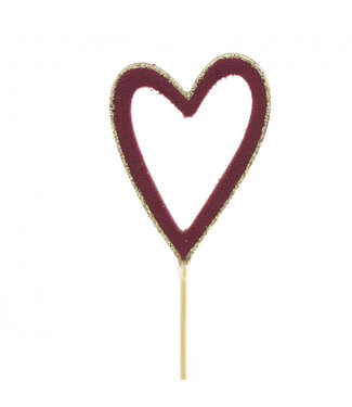 4A Heart Pick Belle | Colour: Red | Length: ±10 centimetres | Diameter: 8 centimetres | Per 25 picks