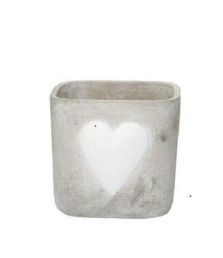 4A Ceramic Pot "Together" | Colour: Natural White | Diameter 14 centimetres | Height 13 centimetres | Per 6 pots