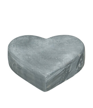 4A Ceramic Heart Decoration | Colour: Grey | Diameter 25 centimetres | Width 4 centimetres | Per 2 hearts