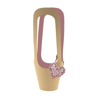 4A Tasche "Love Rocks" | Farbe: Rosa | Durchmesser 13 Zentimeter | Höhe 38 Zentimeter | Pro 10 Taschen