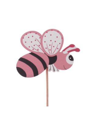 4A Bijsteker “Summer Bee” | Kleur: Roze | Diameter bij 7 centimeter | Lengte bijsteker ± 50 centimeter | Per 25 bijstekers