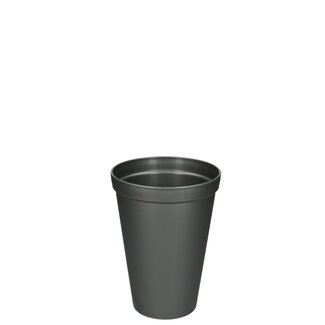 4A Kunststoffvase | Farbe: Grau | Durchmesser 15 Zentimeter | Höhe 20 Zentimeter | Inhalt 2 Liter | Pro Vase