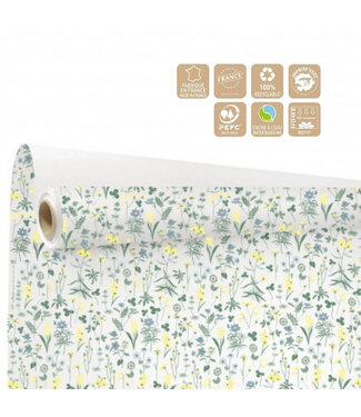 4A Papier op rol “Ysee” | Kleur: Gemengde kleuren Geel | Breedte 80 centimeter | Lengte 40 meter | Per rol