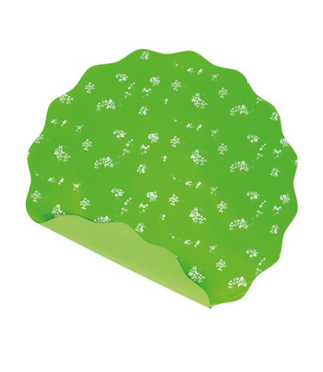 Round Tissue Paper "Romantic" | Colour: Green | Diameter 50 centimetres | Per 100 sheets