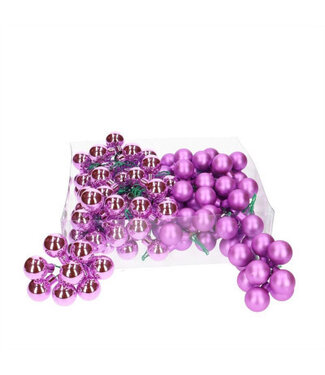 4A Dark Pink Christmas Bauble Pick | Matte and Glossy Baubles | Diameter 25 millimetres | Per 144 pieces