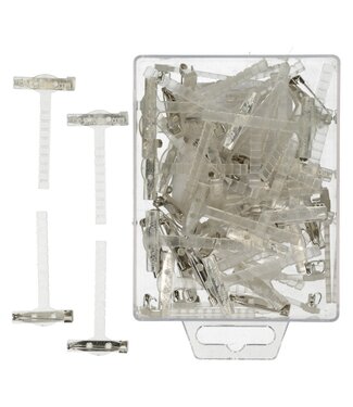 4A Corsage Gala Clips | Colour: Transparent | Per 50 clips