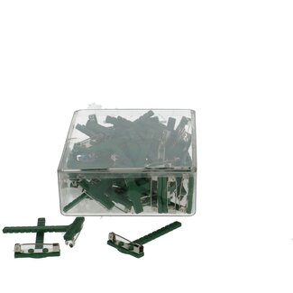 4A Corsage-Gala-Clips | Farbe: Grün | Pro 50 Clips