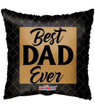 4A Fête ! Ballon "Meilleur Papa du Monde" | Couleur : Noir | Diamètre 45 centimètres | Par 10 ballons