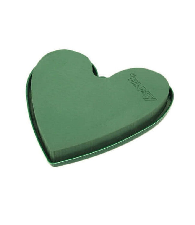 Foam Base Heart | Colour: Green | Diameter 40 centimetres | Per heart