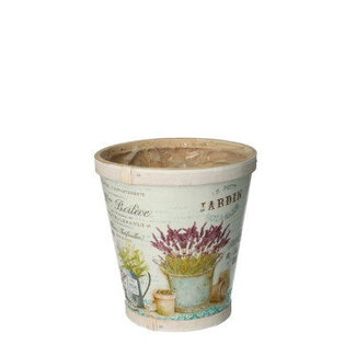 4A Wooden Flower Pot Planter Lavender | Colour: Light Blue | Diameter 13 centimetres | Height 14 centimetres | Per 10 flower pots