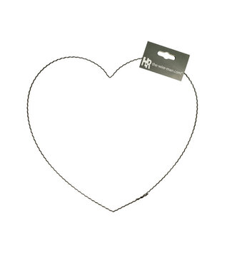 4A Grey Heart Frame Wire | Diameter 30 centimetres | Per 10 pieces