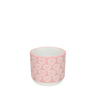 4A Ceramic Pot "Adore" | Colour: Pink | Diameter 12.5 centimetres | Height 10.5 centimetres | Per 6 pots