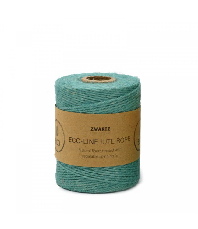 Corde en jute turquoise | Diamètre 3 millimètres | Longueur 160 mètres | Disponible à l'unité