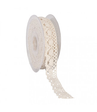 4A Kant Lint | Kleur: Crèmekleurig | Breedte 28 millimeter | Lengte 10 meter | Per stuk