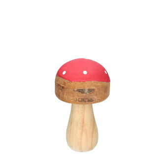 4A Décoration Champignon “Pixie” | Couleur : Rouge | Diamètre 8 centimètres | Hauteur 12 centimètres | Par 6 champignons