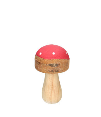 4A Décoration Champignon “Pixie” | Couleur : Rouge | Diamètre 8 centimètres | Hauteur 12 centimètres | Par 6 champignons
