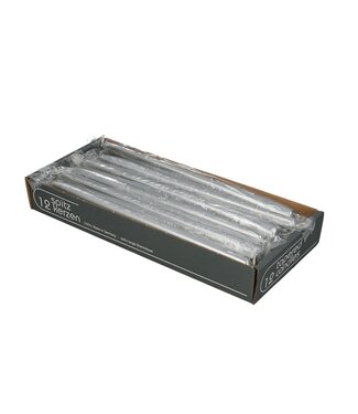 4A Candle Gothic | Colour: Silver | Diameter 2.3 centimetres | Length 25 centimetres | Per 12 candles