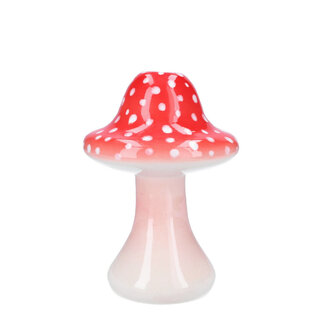 4A Mushroom Vase “Toadstool” | Colour: Pink White | Diameter 3 - 14 centimetres | Height 21 centimetres | Per 2 vases