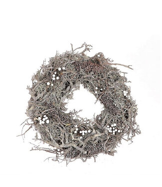 4A Bonsai Pine Tree Berry Wreath | Colour: Natural White | Diameter 40 centimetres | Per wreath