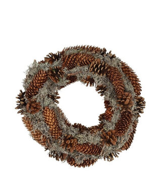 4A Spar Lychen Couronne | Couleur : Marron | Diamètre 40 centimètres | Par couronne