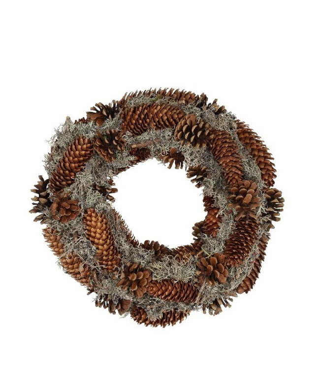 Spar Lychen Couronne | Couleur : Marron | Diamètre 40 centimètres | Par couronne