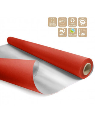 4A Double-Sided Paper on Roll "Duo" | Colour: Red | Width 80 centimetres | Length 40 metres | Per roll