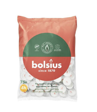 4A Kerze Teelicht | Farbe: Naturweiß | Brenndauer 4 Stunden | Pro 75 Teelichter