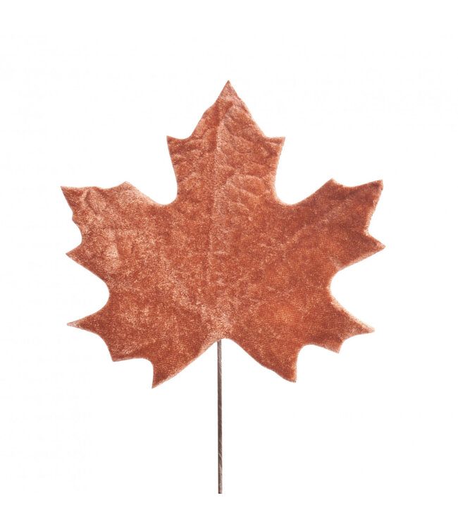 Leaf Decoration Stick | Colour: Brown | Stick Length ± 10 centimetres | Leaf Length 13 centimetres | Per 25 sticks