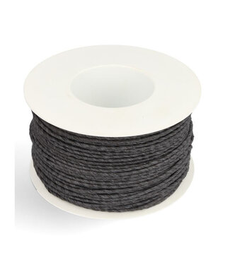 4A Schwarzes Papierdrahtseil | Durchmesser 2 Millimeter | Länge 100 Meter | Pro Stück
