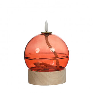 4A LED Kaars Olielamp | Kleur: Rood | Diameter 10 centimeter | Hoogte 13.5 centimeter | Per 6 kaarsen