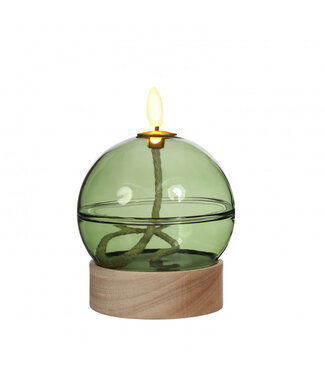 4A Bougie LED Lampe à Huile | Couleur : Vert Foncé | Diamètre 10 centimètres | Hauteur 13,5 centimètres | Par 6 bougies