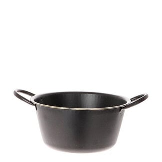 4A Zinc Bowl Flowerpot Plant Pot | Colour: Black | Diameter 25.5 centimetres | Height 12 centimetres | Per 15 bowls