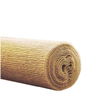 4A Papier en rouleau Papier crépon | Couleur : Doré | Largeur 50 centimètres | Longueur 2,5 mètres | Par 5 rouleaux