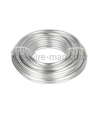 4A Silver Aluminium Wire | Diameter 5 millimetres | Length 9.5 metres | Weight 500 grams | Per piece