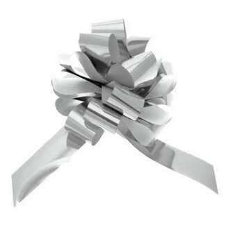 4A Silver Pull Bow Ribbon | Width 30 millimetres | Per 30 pieces