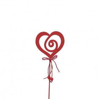 4A Heart Stake | Colour: Red | Length: ±20 centimetres | Diameter: 7 centimetres | Per 18 stakes