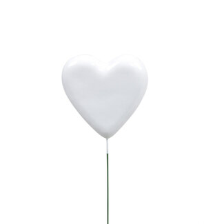 4A Cœur Pique-fleurs | Couleur : Blanc Naturel | Longueur ±20 centimètres | Diamètre 6,5 centimètres | Par 24 pique-fleurs