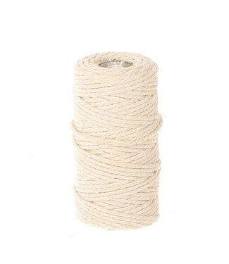 4A Natural White Cotton Thread Rope | Diameter 3 millimetres | Length 50 metres | Per piece