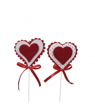 4A Heart Pick | Colour: Red | Length: ±20 centimetres | Diameter: 7.5 centimetres | Per 18 picks